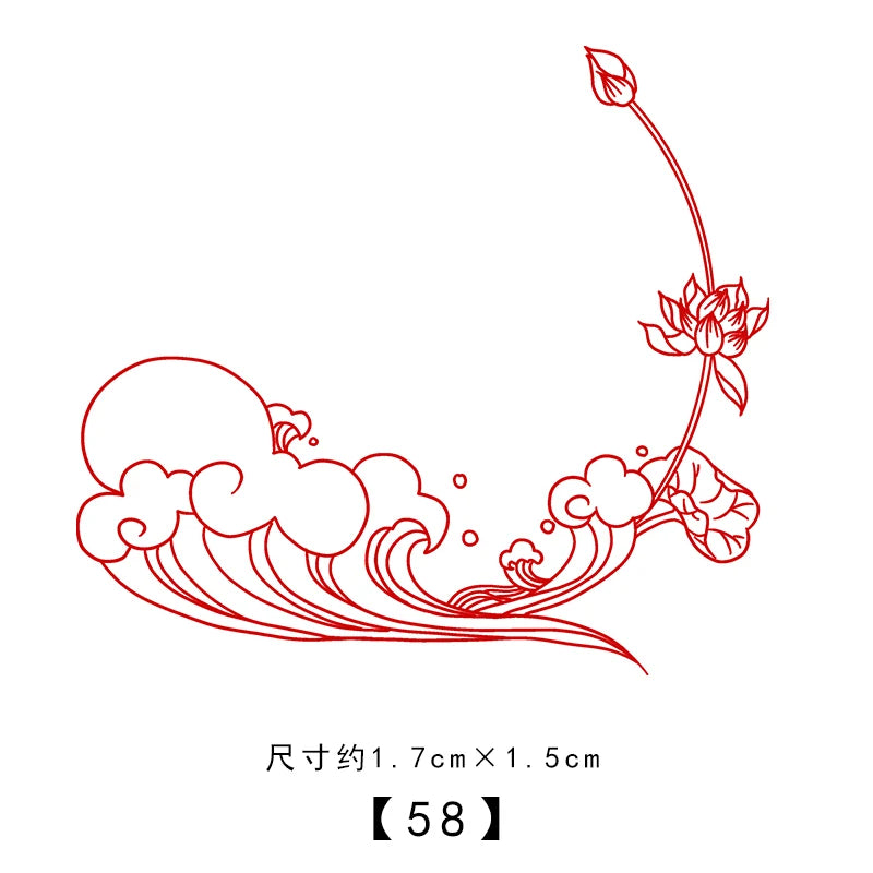 Carimbo Chinês de Flores, Pássaros e Animais para Scrapbook e Papelaria Criativa