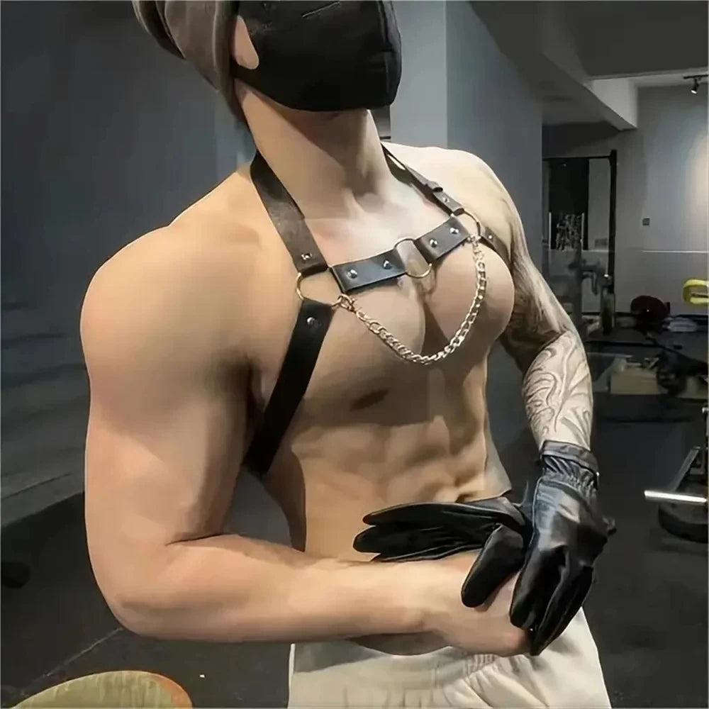 Harness Masculino em Couro Sintético