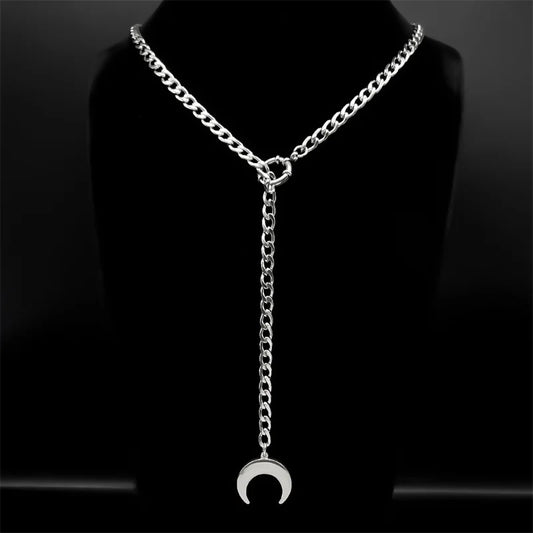 Colar com Corrente Longa e Pingente O-Ring