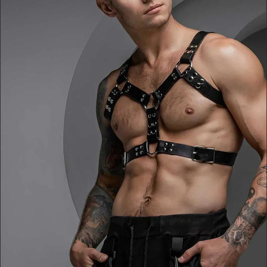 Harness Masculino em Couro Sintético