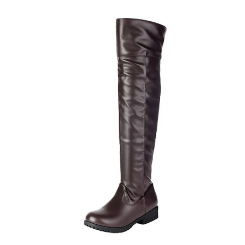 Bota Feminina Cano Alto acima do Joelho com Salto Grosso 3 cm