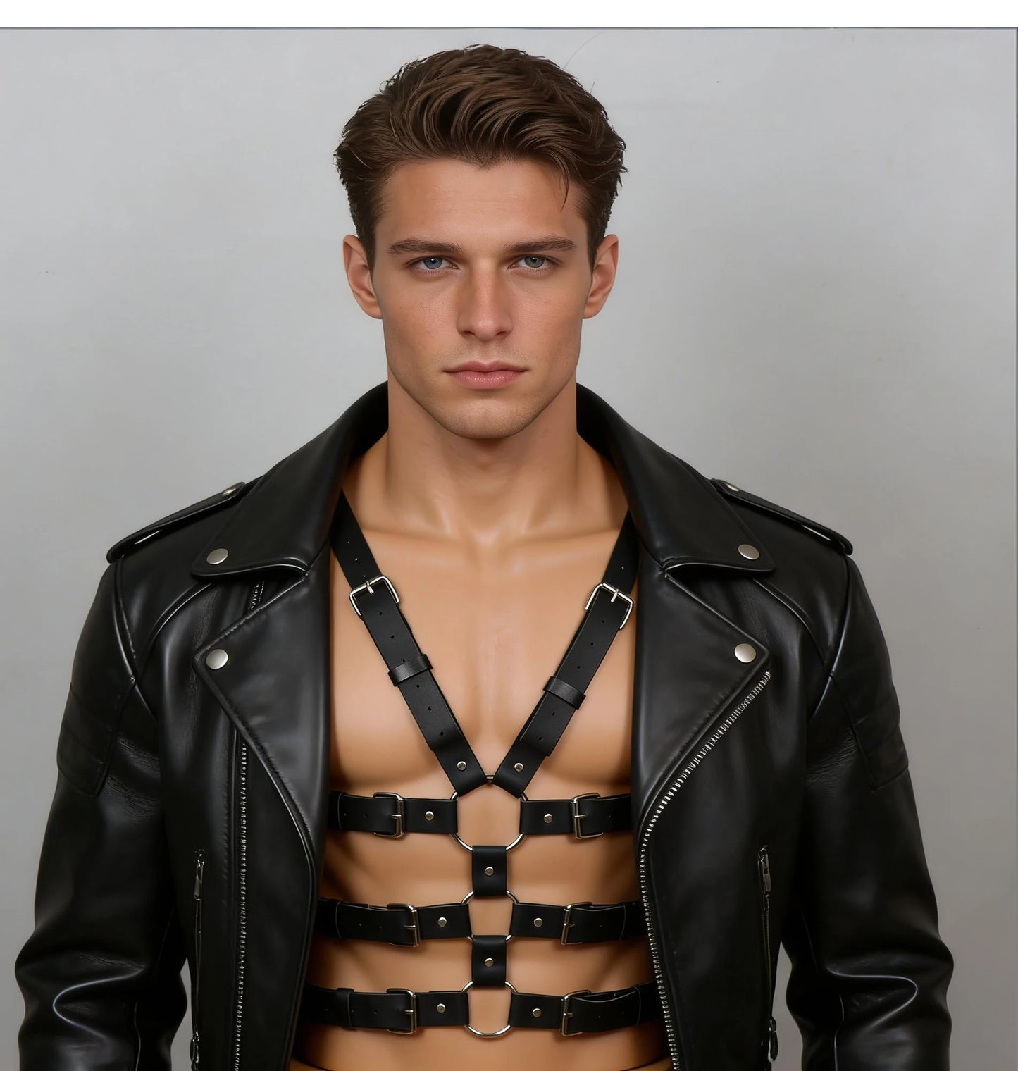 Harness Masculino em Couro Sintético