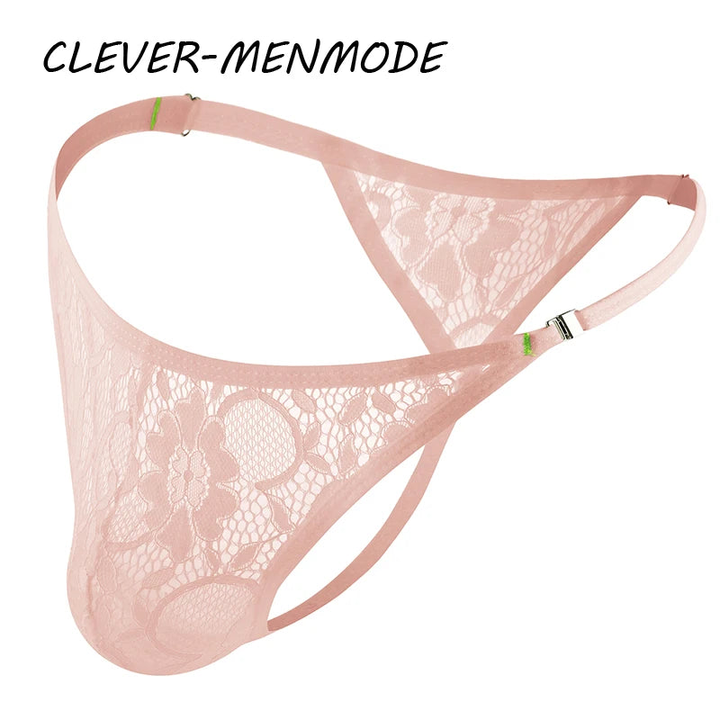Tanga Masculina em Renda com Fivelas Laterais
