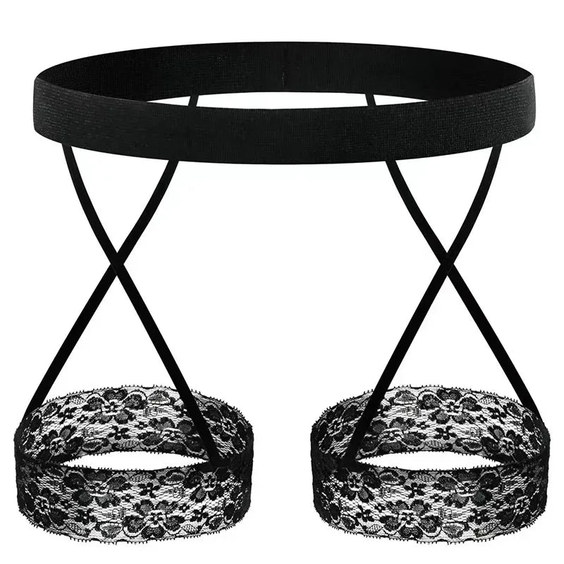 Cueca Masculina em Renda com Cinta-Liga