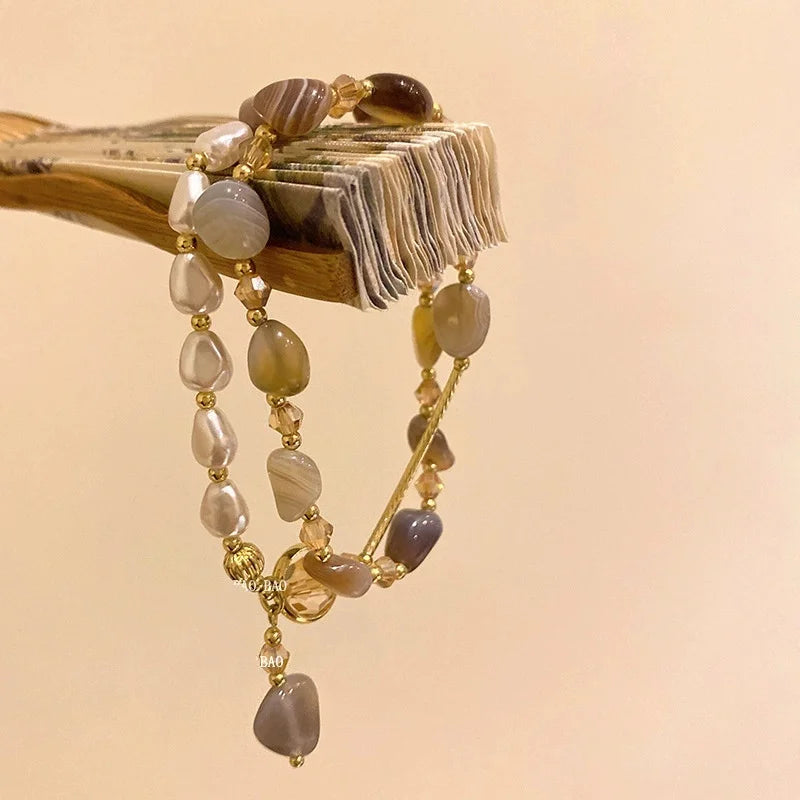Conjunto de Pulseiras Femininas em Aço