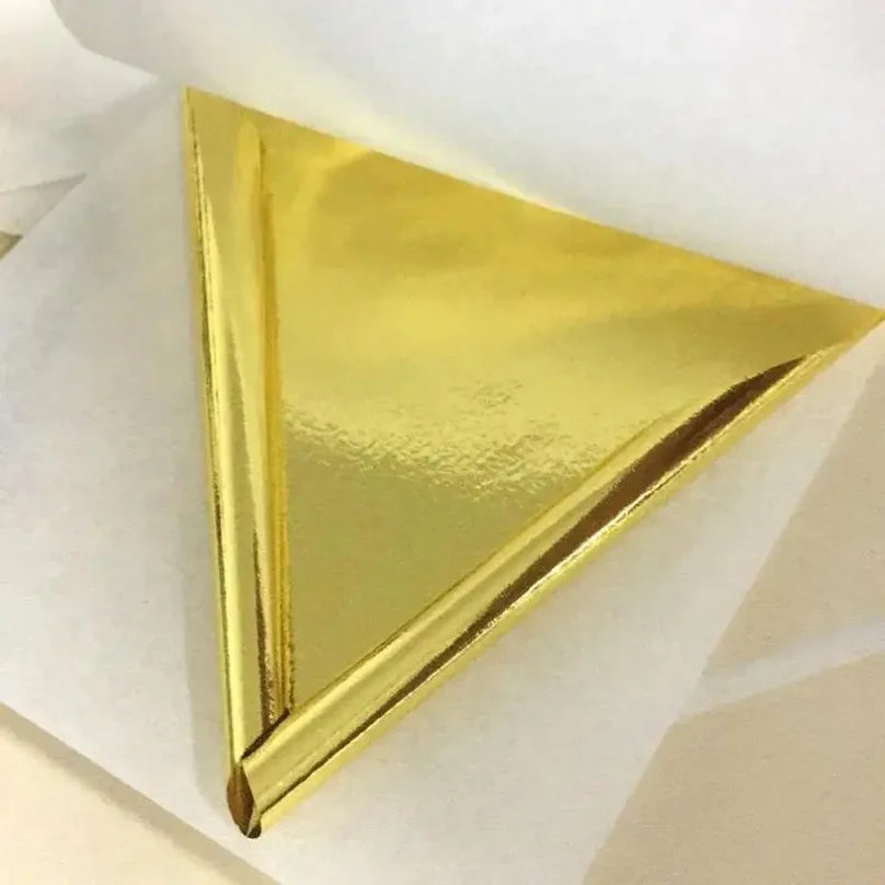 Folhas de Folha de Ouro Artificial para Artesanato, Resina, Velas e Decoração 100pcs