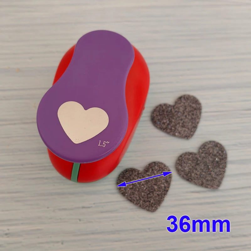 Furador de Papel Coração 8mm a 72mm para Scrapbook Paper Craft DIY 1 Unidade