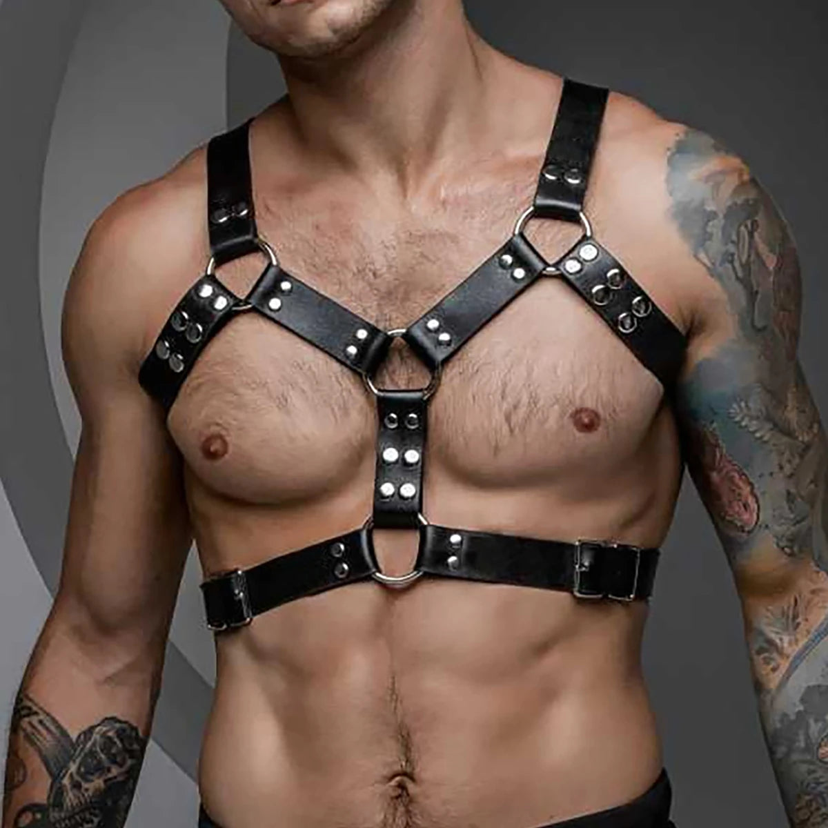 Harness Masculino em Couro Sintético