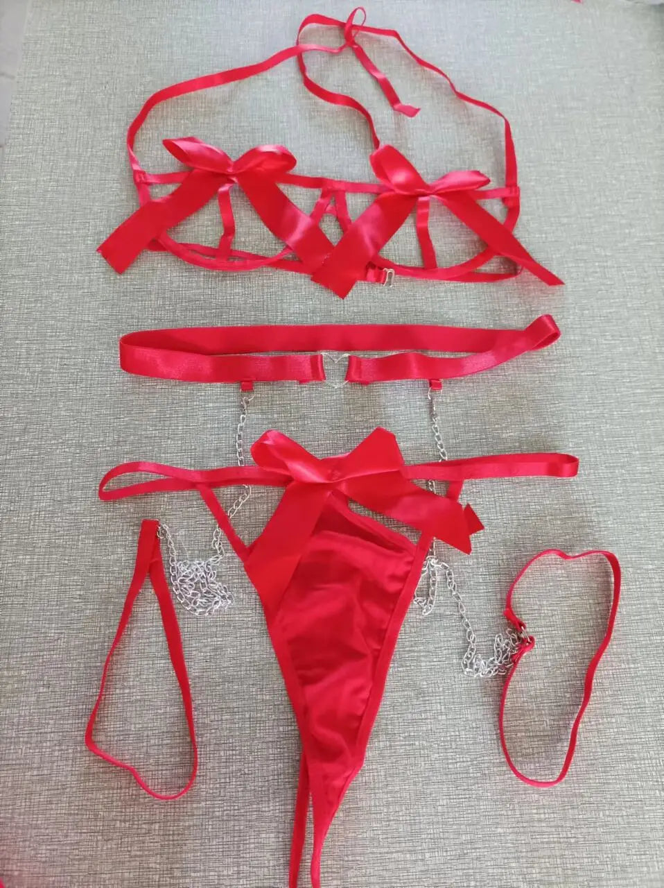 Conjunto de Lingerie Feminina em Renda