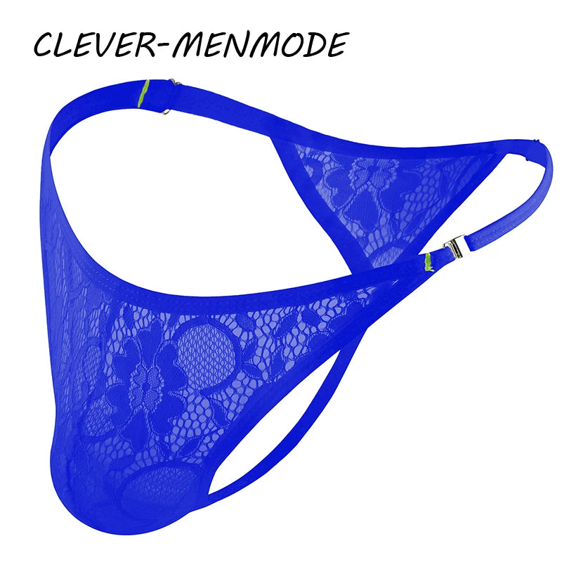 Tanga Masculina em Renda com Fivelas Laterais