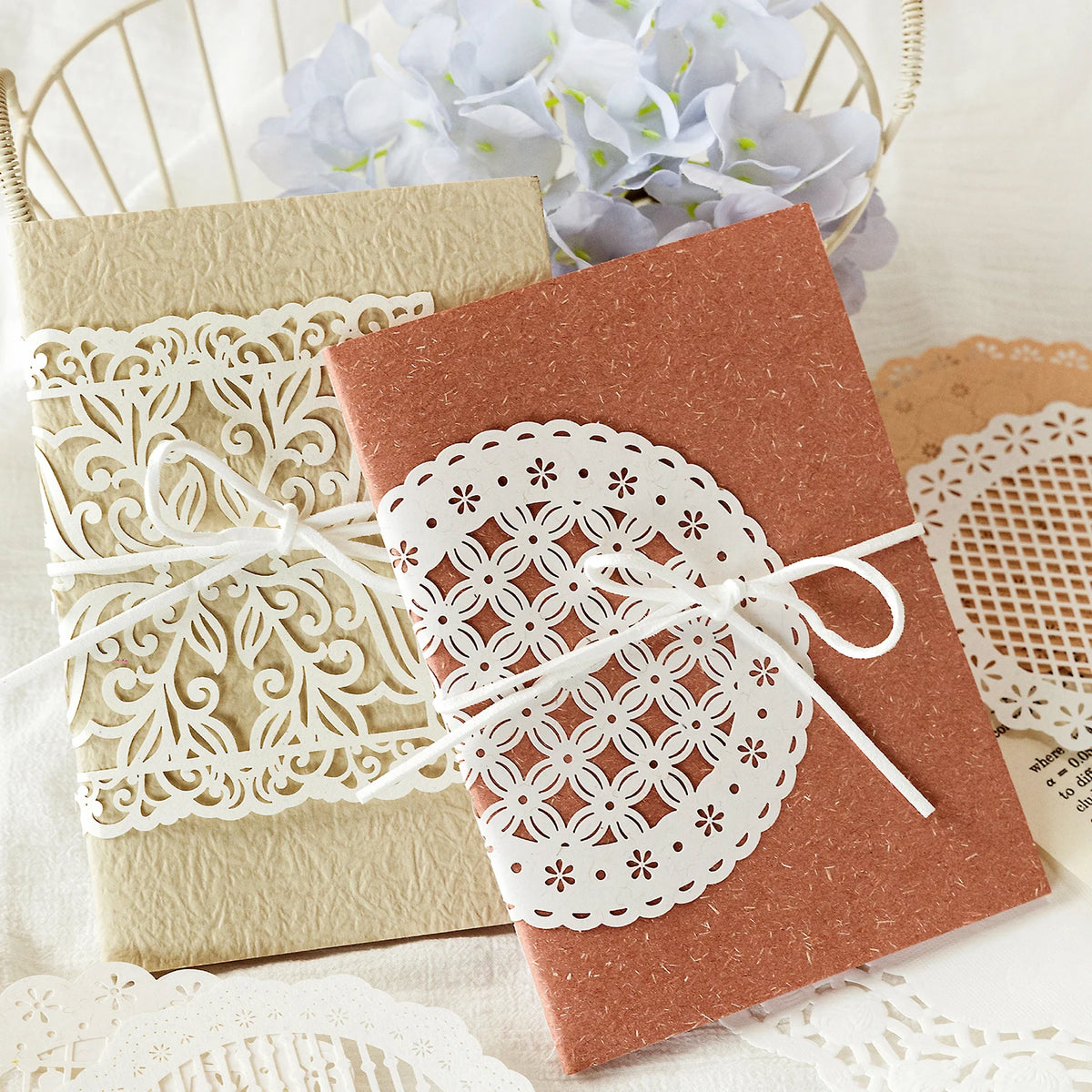 Papel Rendado Vazado para Scrapbook, Planner e Junk Journal DIY 10pcs